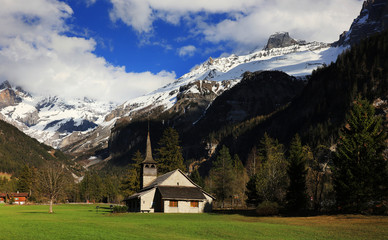 Fototapeta na wymiar Kandersteg Resort in Switzerland, Europe
