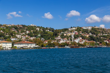 Fototapeta na wymiar Istanbul, Turkey. A picturesque view of one of the areas on the banks of the Bosphorus