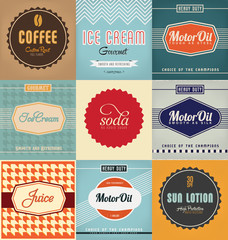 Vintage Label Design Set