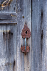 Old rusty door handle