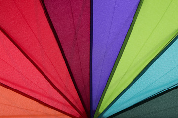 The colors of the rainbow umbrella