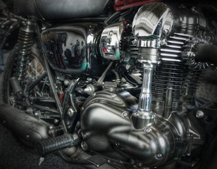 Fototapeta na wymiar Classic motor with royalshaft