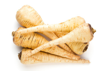 Parsnip isolated on the white background.