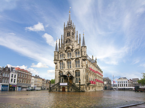 Gouda Town Hall On Market Square, Netherlands