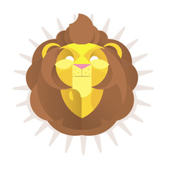 Fototapeta premium The King Lion head logo
