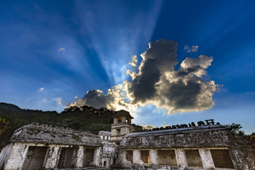 Mexico. Pre-Hispanic City and National Park of Palenque (UNESCO World Heritage Site). The Palace