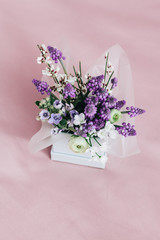Obraz premium Beautiful spring bouquet with tender flowers