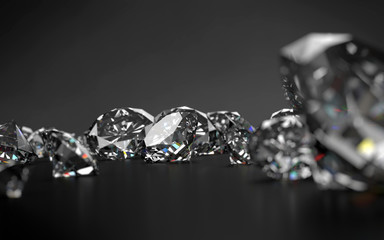 Diamonds on dark grey background. © makaule