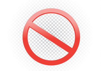red forbid ban sign symbol transparent