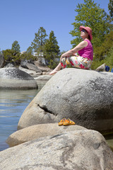 Visiting Lake Tahoe, California.