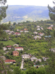Fototapeta premium cityscape of Sukhumi - the main city of Abkhazia