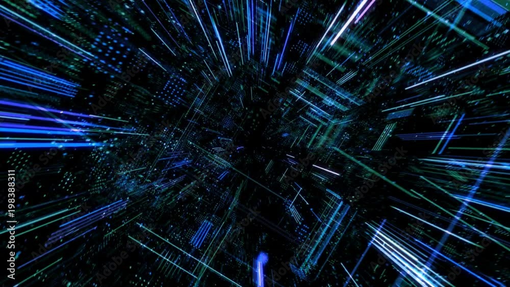 Poster abstract digital abstract virtual city. scanning city for hackers attack concept. software developer