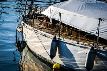 Naklejka premium fishing nets close up view