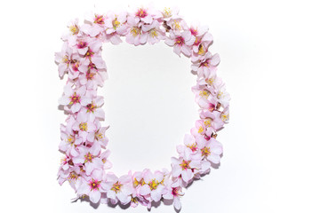 Letter of the English alphabet from flowers