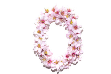 Letter of the English alphabet from flowers