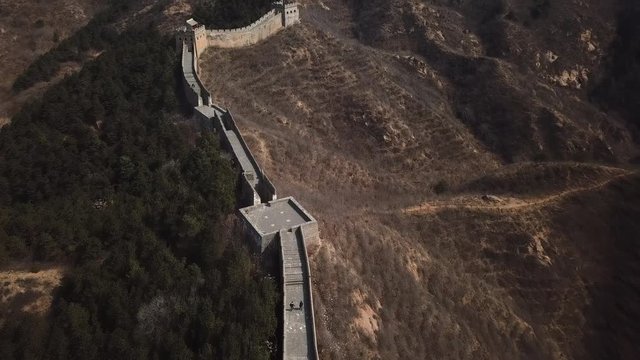 4k aerial video of Jinshanling Great Wall