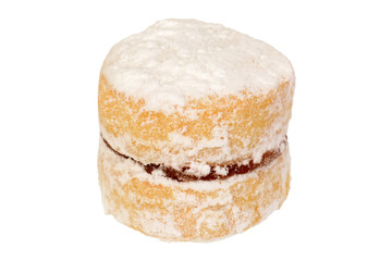 Sandwich cookies with powdered sugar