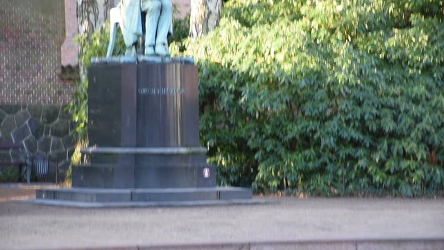 S&oslash;ren Kierkegaard statue in Copenhagen, Denmark
