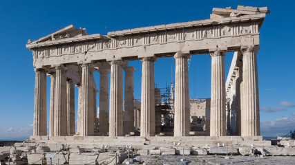 Naklejka premium Amazing view of The Parthenon in the Acropolis of Athens, Attica, Greece