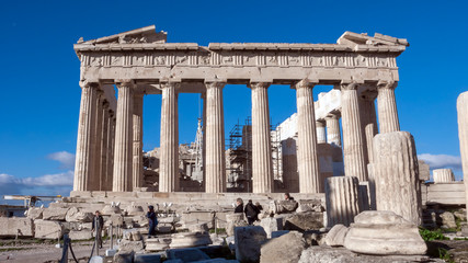 Obraz premium Amazing view of The Parthenon in the Acropolis of Athens, Attica, Greece