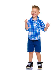 Handsome little boy in full growth