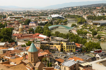 Beautiful panoramic view of Tbilisi
