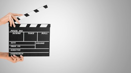 Clapperboard.