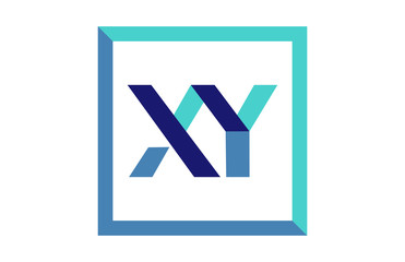 XY Square Ribbon Letter Logo