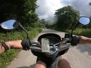 Bike Fisheye helm first person view navigation mount scooter asia jungle thailand urban action ride