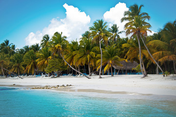 остров Саона Доминикана белый тропический пляж в карибском море 