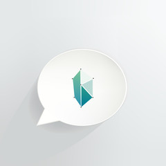 Kyber Network Cryptocurrency Coin 3D Speech Bubble Background