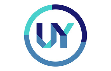 UY Global Blue Ribbon letter Logo