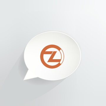 ZClassic Cryptocurrency Coin 3D Speech Bubble Background