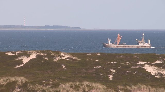 Cutter at the shores of Sylt in the North Sea, Germany.