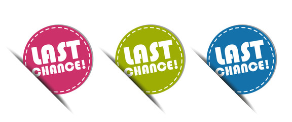Last Chance Web Button - Vektor Illustration - Freigestellt auf weißem Hintergrund