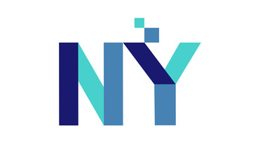 NY Digital Ribbon Letter Logo
