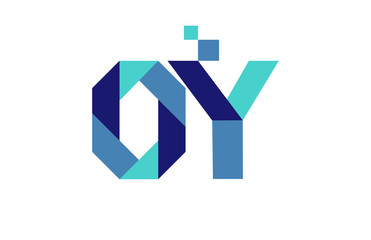OY Digital Ribbon Letter Logo