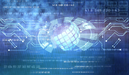New future technology concept abstract background for business solution