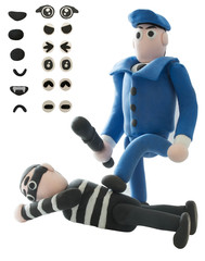 Police and Thieve in concept protect