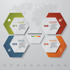 Modern 4 options presentation business infographics template. EPS 10.