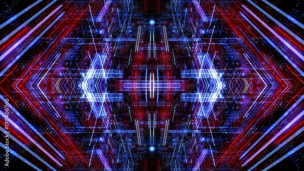 Poster abstract technology pattern with connecting lines and dots. digital scientific, matrix particles gri