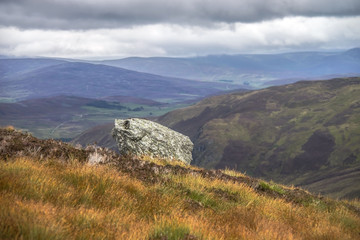 Scotland landscape. Cairngorm mountains, Angus. 