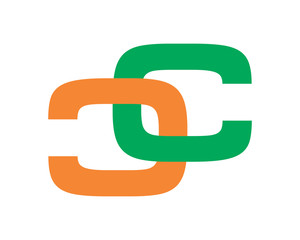 CC initial letter typography typeface typeset logotype alphabet image vector icon