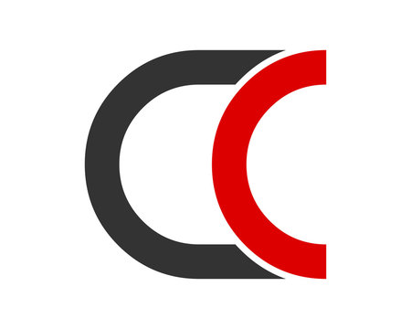 CC initial letter typography typeface typeset logotype alphabet image vector icon