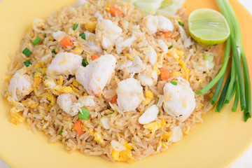 Fried rice with crab meat. Ready for next meal.