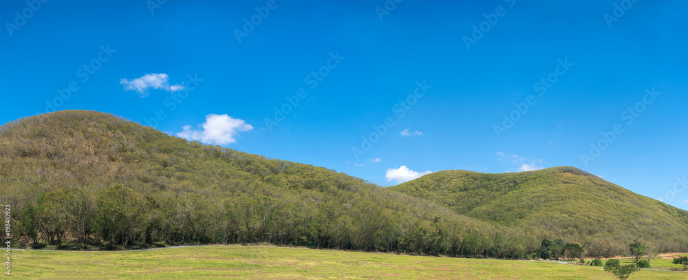 Wall mural panorama landscape view of mountain agent blue sky