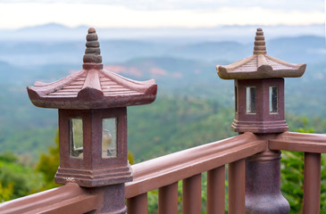 Lanterns are decorated in the temple to light up at night, symbolizing the light that is protected and protected in nature. This is also the meditation in Buddhist culture in Asian countries