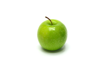 Fresh green apple on white background, isolated