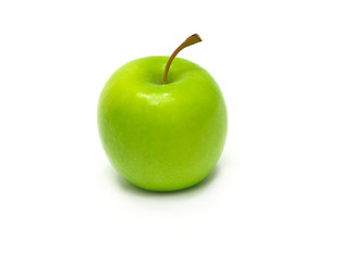 Fresh green apple , isolated on white background