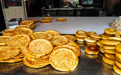 The crusty pancake, local food of Xinjiang, China